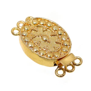 2 Pc 32X18X6mm Bali Box Clasp 3 Strand Antique Silver Plated - Picture 1 of 3