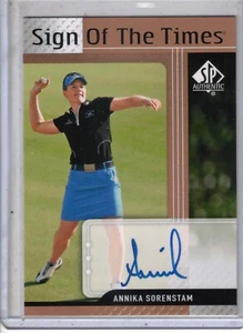 2012 UD SP Authentic PGA golf Annika Sorenstam Sign of the Times auto card ST-AS - Picture 1 of 2