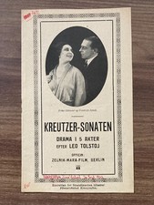 Die Kreutzersonate Frederic Zelnik Alphons Fryland 1922 Danish Movie Program