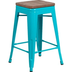 Flash Furniture 24" Backless Teal Counter Ht. Stool - ET-BT3503-24-CB-WD-GG - Picture 1 of 1