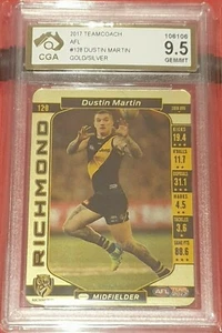 2017 TeamCoach Gold Parallel Dustin Martin - Richmond Tigers - CGA 9.5 Gem Mint - Imagen 1 de 1