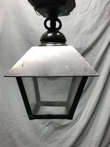 Vintage Brass Arts Crafts Exterior Porch Glass Light Fixture Glass Old 1727-22B Cover