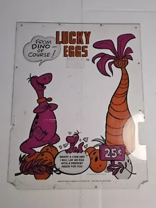 Máquina expendedora de huevos de la suerte Fred Flintstone de colección carpa frontal de plexiglás RARA - Imagen 1 de 14