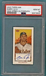 2023 Topps 206 Barry Zito High Series Autograph PSA 10! POP 2! Athletics! - Picture 1 of 2