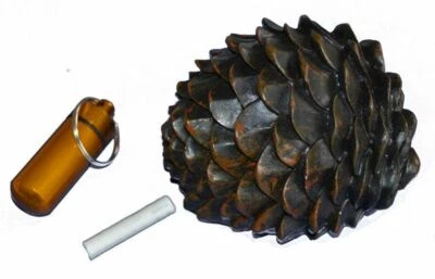 Geocaching escondite conos de abeto tiras de troncos Micno caché container D5 bosque ciudad - Imagen 1 de 2