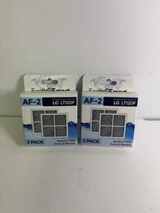 (2) Earth Smart AF-2 Refrigerator Air Filter 2-Pack Fits LG LT120F - Picture 1 of 5