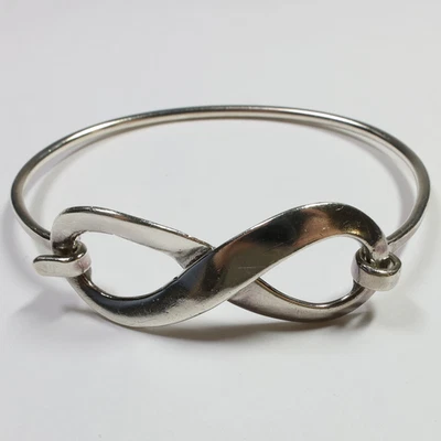 Retired James Avery Silver 13.2g Infinity Bold Hook On Cuff Bracelet #57553K - Image 1 of 4