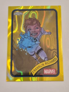 2025 Topps Chrome Marvel Franklin Richards #56 Yellow Lava Parallel - Picture 1 of 3