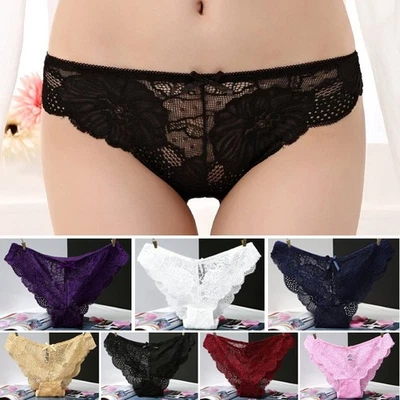 Höschen Unterwäsche durchsichtig Gummibund Dessous atmungsaktiv Schlüpfer - Bild 1 von 4