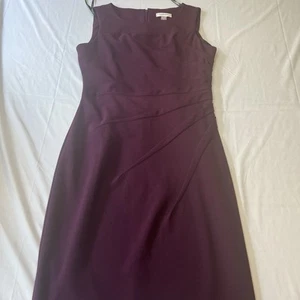 Vestido Calvin Klein Mujer 4 Borgoña Púrpura Funda Acanalada Lateral Cóctel Carrera - Imagen 1 de 3
