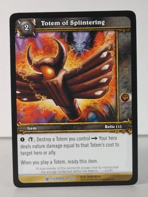 Totem of Splintering - Icecrown - 188/220 - Wow TCG - Rare - B - Image 1 of 4