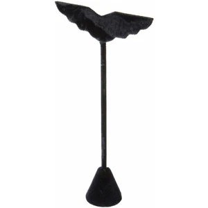 Plymor Black Velvet Wing Shaped, 3 Pair Earring Display 3" W x 1.25" D x 6.75" H - Picture 1 of 2