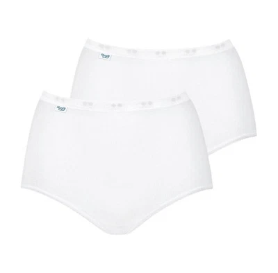 Sloggi Basic+ Maxi Briefs White Size 20  X 2 Pairs 95% Cotton 10043769 New - Изображение 1 из 4