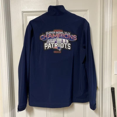 Chaqueta New England Patriots Soft Shell 2015 Super Bowl azul marino para hombre XL NUEVA CON ETIQUETAS Foto 1 de 4
