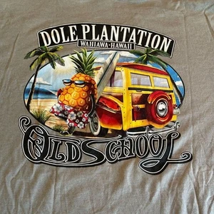 CAMISETA DOLE PLANTATION-WAHIAWA HAWAII-VIEJA ESCUELA-Gris-Woodie Surfer Talla XL - Imagen 1 de 10