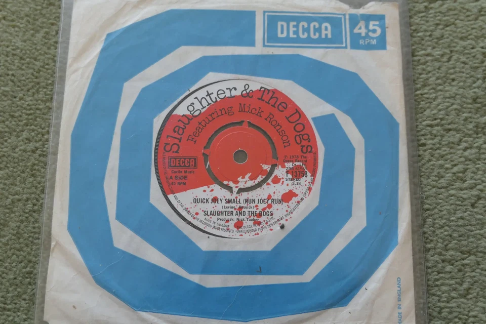 SLAUGHTER AND THE DOGS – QUICK JOEY SMALL (RUN JOEY RUN) 7″ – EXC+ UK 1978 PUNK - Image 1 of 1