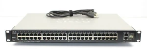 Cisco | SG220-50P | 50-Port Gigabit PoE Smart Switch - Includes Power Cord - Picture 1 of 8