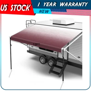 Pink Fade 11.1-21.1FT RV Awning Fabric Replacement Heavy Duty Weatherproof Vinyl - Imagen 1 de 8