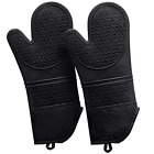 Rorecay 15 Inches Silicone Oven Mits: 500 F Heat Resistant Kitchen Mittens Extra