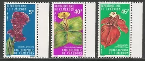 Cameroun #599-601 (A145) VF MNH - 1975 5fr to 45fr Tropical Plants  - Picture 1 of 1