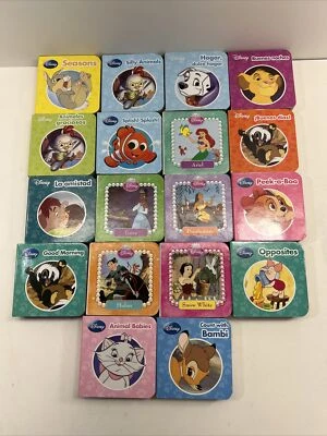 Disney Kids Bedtime Stories Lot of 18 Mini Board Books Bambi Pocahontas Ariel - Image 1 of 4