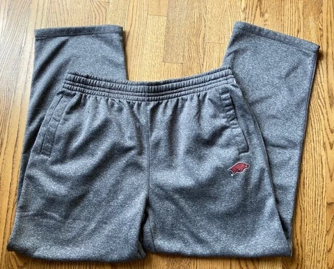 KA Knights Apparel Mens Gray Arkansas Razorback Sweat Pants Size XL 40/42 NEW Cover