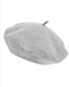 NWT NORDSTROM RACK BERET Winter Hat Wool Blend Gray Classic 🎁 - Picture 1 of 4