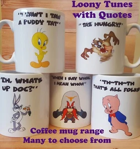 LOONY TUNES WITH QUOTES (COFFEE MUG RANGE) - Picture 1 of 18