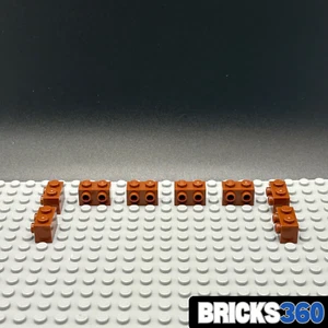 Lego New x8 Brown Bricks Building Blocks Modified 1x2 with Studs on 1 Side Parts - Picture 1 of 4