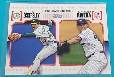 2010  Topps Legendary Lineage #LL26 Dennis Eckersley / Mariano Rivera Card J6 - Image 1 of 2