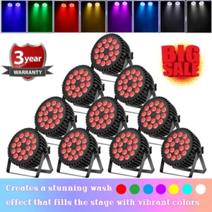 270W LED 18 Par Stage Light DMX RGBW Disco Show DJ Lighting Aluminum Shell - Foto 1 di 17