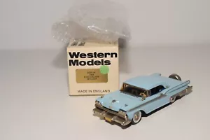 A69 1:43 WESTERN MODELS WMS 46 WMS46 FORD GALAXY SKYLINER 1959 BLUE MIB RARE - Picture 1 of 12
