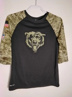 Camiseta Chicago Bears Mujer Mediana Nike Salute To Service On Field NFL Dri Fit Foto 1 de 4