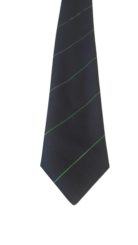 Corbata de cuello vintage Alexander von Humboldt-Stiftung para hombre rayas negras verdes rara Foto 1 de 4