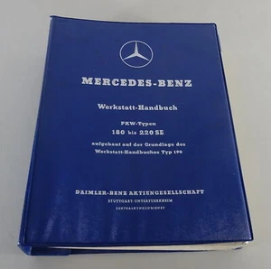 Workshop Manual Mercedes Benz Ponton W120 W121 R121 190 Sl W180 W105 W128 220 - Picture 1 of 11