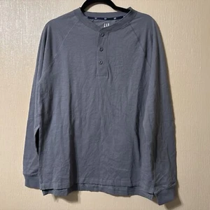 GAP Men's Long Sleeve Soft Cotton Knit Relaxed Fit Henley T-Shirt Size M - Picture 1 of 7