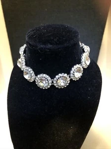Simply Vera Strass Glitzer Hochzeit Abschlussball Armband Gr. 6 3/4 zwei Gr. 8. Adjust - Bild 1 von 5