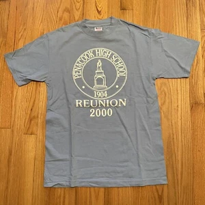 Vintage Penacook High School Reunion 2000 TShirt M Concord New Hampshire NH Blue - Picture 1 of 4