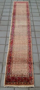 ALFOMBRA KURDA LANA RECTANGULAR MULTICOLOR 30+ RUUNERS ANUDADOS A MANO 2X13 ft - Imagen 1 de 7
