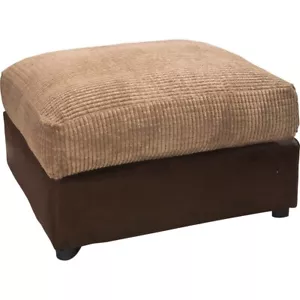Dylo Chicago Jumbo cord Footstool/Puffee/Ottoman Brown & Coffee Corduroy Fabric - Picture 1 of 1