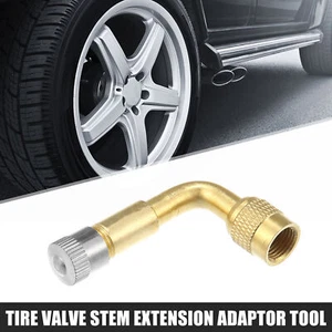 90 Degree Tire Valve Stem Air Tyre Valve Stem Extenders Universal Gold Tone - Picture 1 of 6
