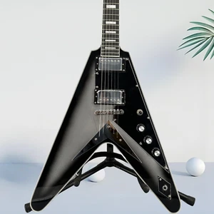 Grey Flying V electric guitar with rosewood fretboard and 2H mahogany body - Picture 1 of 20