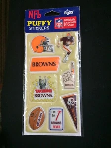 Cleveland Browns NFL 1985 Puffy Sticker von Russ NEU VERSIEGELTE VERPACKUNG - Bild 1 von 1