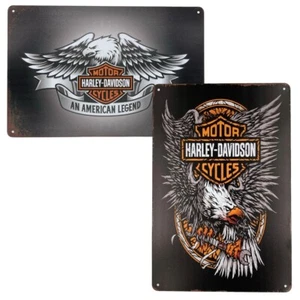 Harley Davidson Metal Plaque Signs 8x12 Wall Decoration Poster (Set of 2) - Picture 1 of 4