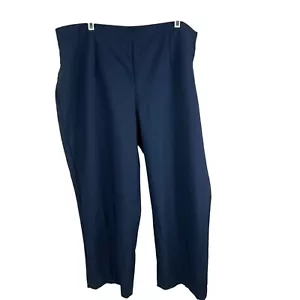Alfred Dunner Womens 20W Navy Pants Elastic Waist 100% Polyester - Picture 1 of 4