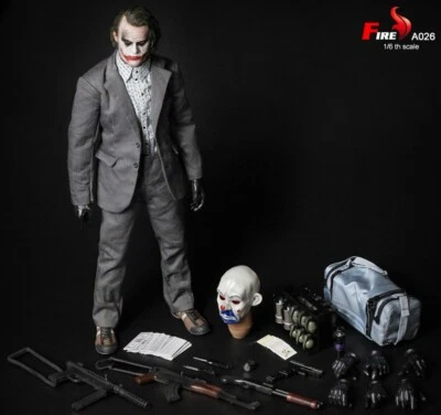 FIRE A026 Batman Joker 1/6 2 HEADS BANK Robber Collectibles Figure New Toy Stock — 第 1/4 张图片