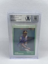 Jose Canseco 1989 Star #2 “CONSECO” ERROR Card Beckett Grade 10 Auto 1