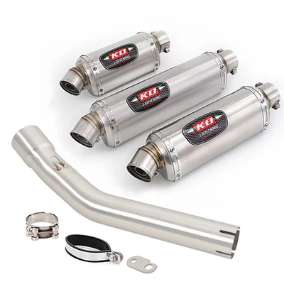 Motorcycle Exhaust Tips Muffler Mid Pipe For Yamaha XTZ07 Tenere 700 2019-2025 - Image 1 of 4