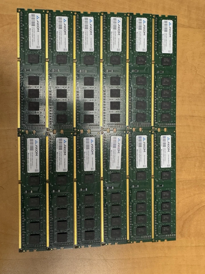 Axiom 12x4gb DDR3 Ram 1600mhz Lot - Image 1 of 1