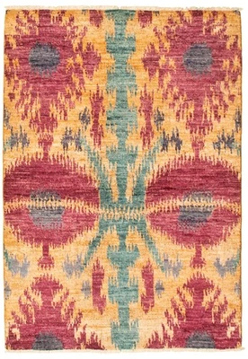 4'0" x 5'9" Hand Knotted Area Rug Traditional Oriental Wool Carpet - Image 1 of 4